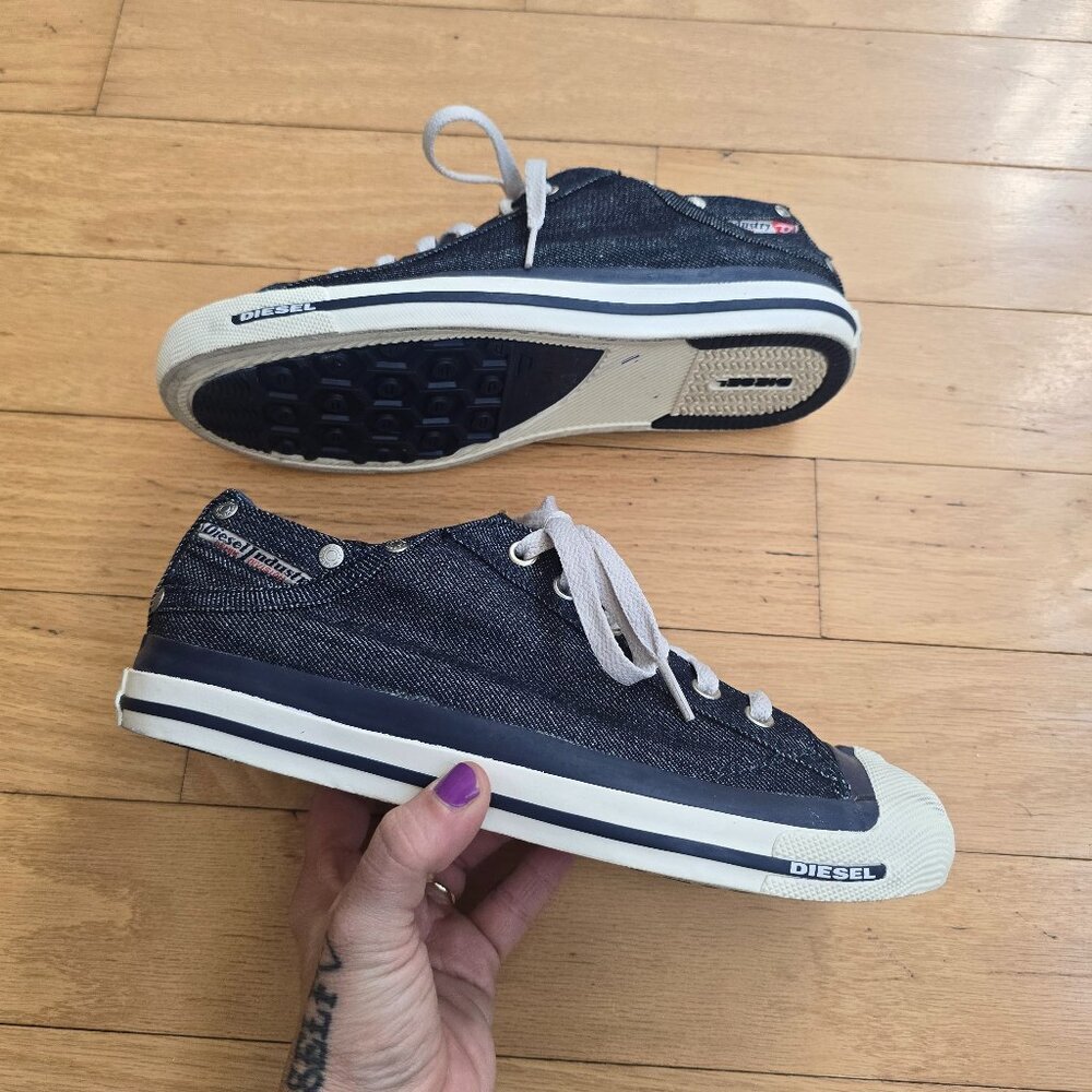 vintage Y2K | Diesel Exposure Low denim sporty low-top sneakers | WMS 8.5